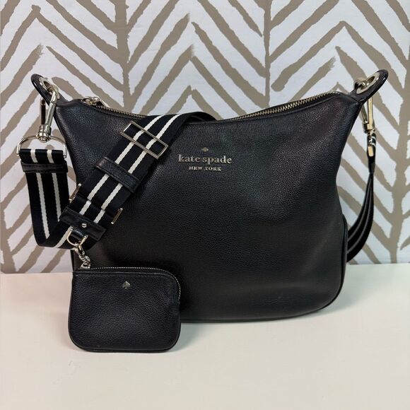 kate spade Handbags - Kate Spade Rosie Crossbody Bag with Coin Purse Black Pebbled Leather